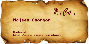 Mojses Csongor névjegykártya